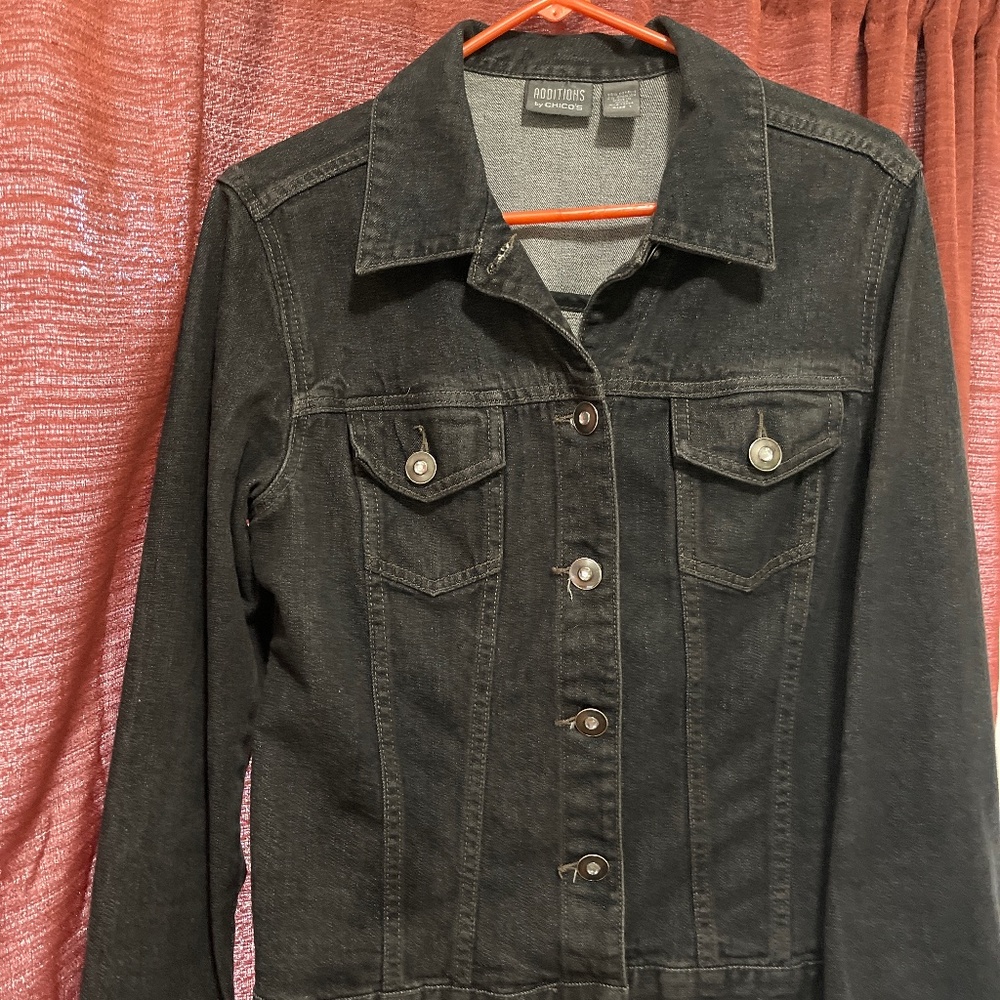 Womens Black Denim Jacket